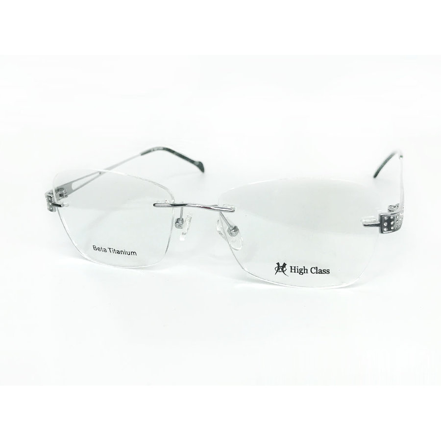 Rame ochelari de vedere dama HIGH CLASS HC6413 C1 Argintii Rectangulare originale din Titan cu comanda online