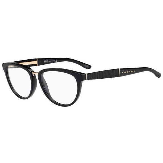Rame ochelari de vedere dama Hugo Boss 0854 807 Rotunde Negre originale din Plastic cu comanda online