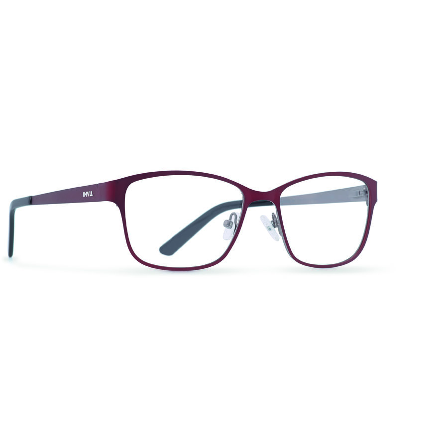 Rame ochelari de vedere dama INVU B3805B Rosii Rectangulare originale din Otel cu comanda online