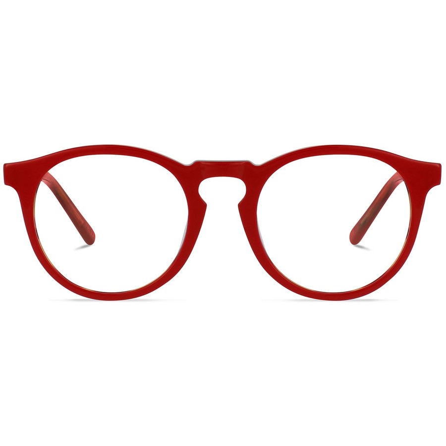Rame ochelari de vedere dama Jack Francis Barnett FR123 Rosii Rotunde originale din Acetat cu comanda online