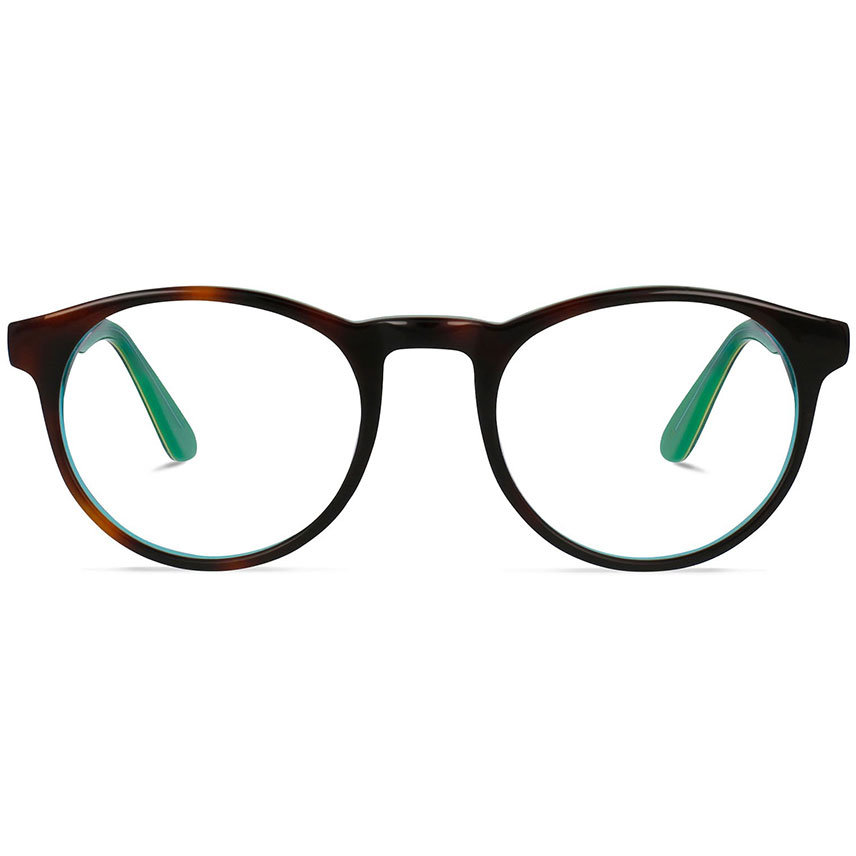 Rame ochelari de vedere dama Jack Francis Jacky FR134 Verzi-Havana Rotunde originale din Acetat cu comanda online