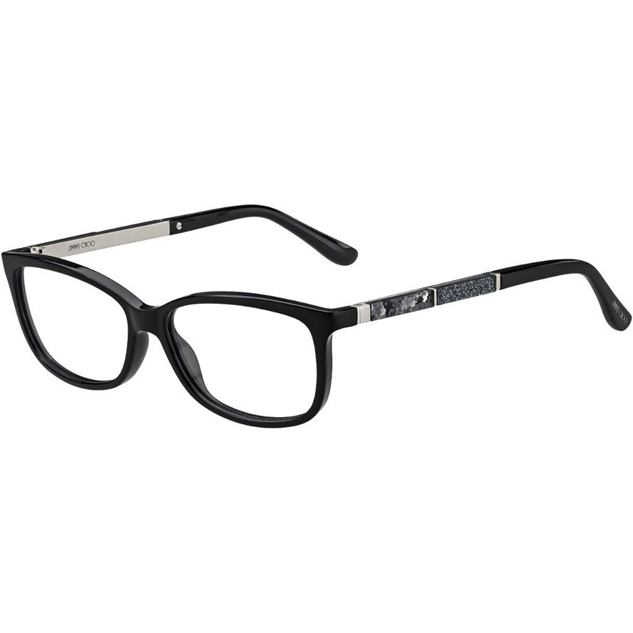 Rame ochelari de vedere dama Jimmy Choo JC190 807 Rectangulare Negre originale din Plastic cu comanda online