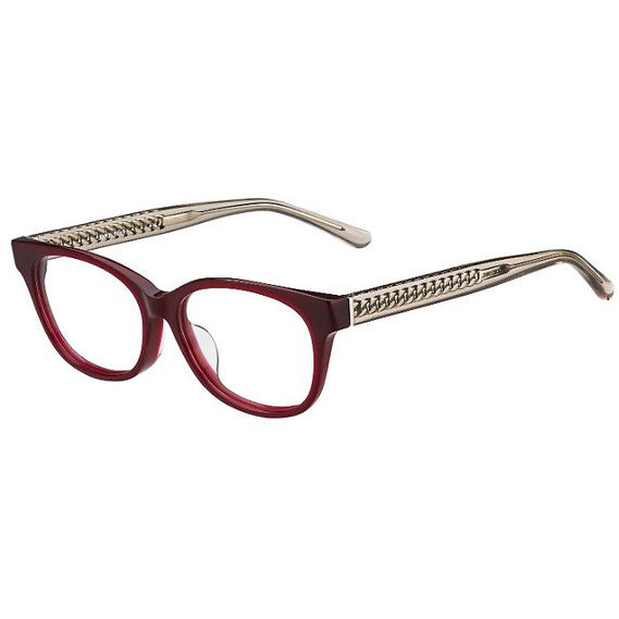 Rame ochelari de vedere dama Jimmy Choo JC198/F C19 Rectangulare Rosii originale din Plastic cu comanda online