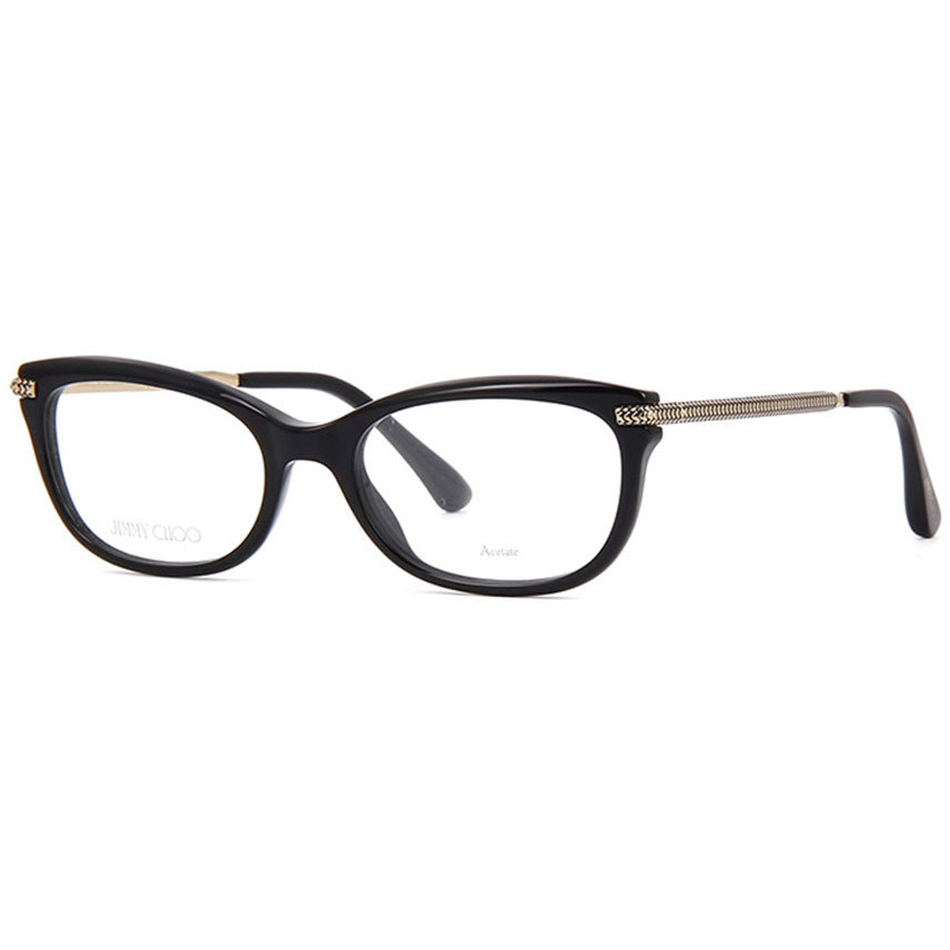 Rame ochelari de vedere dama Jimmy Choo JC217 807 Ovale Negre originale din Plastic cu comanda online