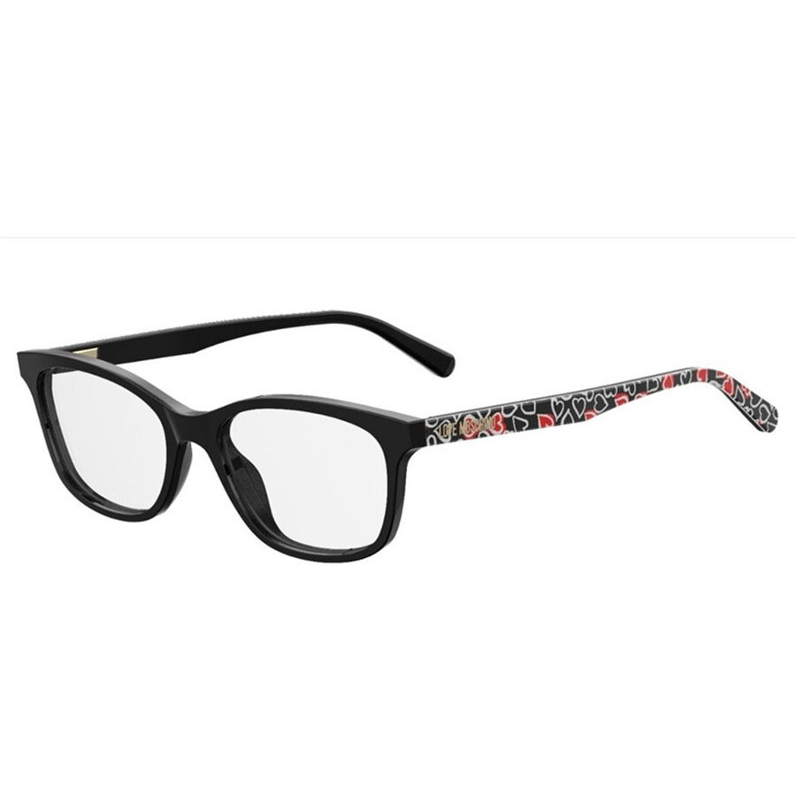 Rame ochelari de vedere dama LOVE Moschino MOL507 7RM Negre Rectangulare originale din Plastic cu comanda online