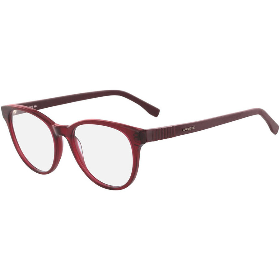 Rame ochelari de vedere dama Lacoste L2834 604 Rotunde Rosii originale din Plastic cu comanda online