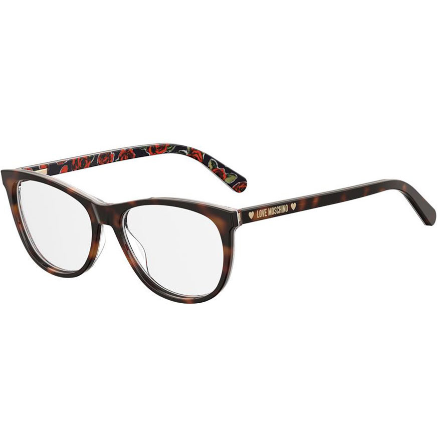 Rame ochelari de vedere dama MOSCHINO LOVE MOL524 05L Havana Ovale originale din Acetat cu comanda online