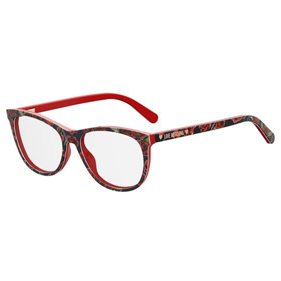 Rame ochelari de vedere dama MOSCHINO LOVE MOL524 0PA Rosii Ovale originale din Acetat cu comanda online