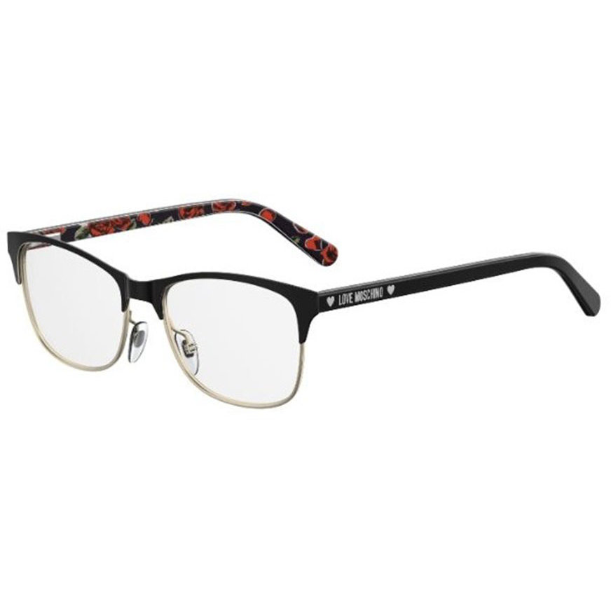 Rame ochelari de vedere dama MOSCHINO LOVE MOL526 807 Negre Rectangulare originale din Metal cu comanda online