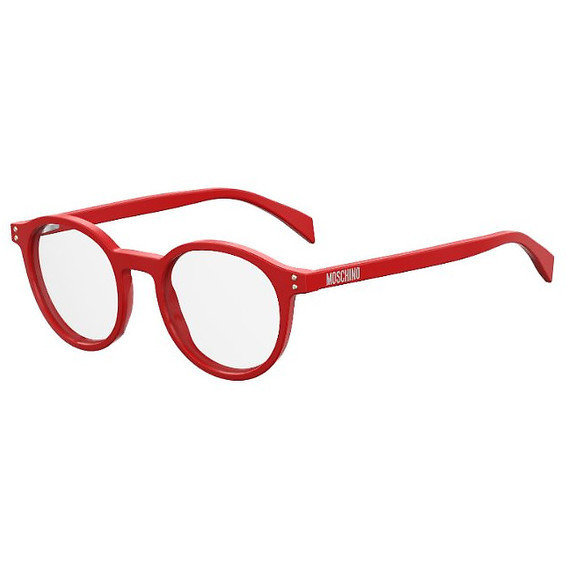 Rame ochelari de vedere dama MOSCHINO MOS502 C9A Rotunde Rosii originale din Plastic cu comanda online