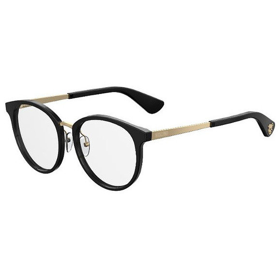 Rame ochelari de vedere dama MOSCHINO MOS507 807 Rotunde Negre originale din Plastic cu comanda online