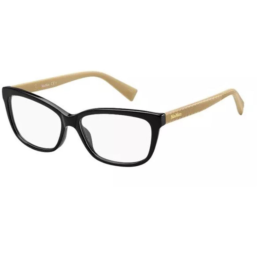 Rame ochelari de vedere dama Max Mara MM 1198 LTR Negre Rectangulare originale din Plastic cu comanda online