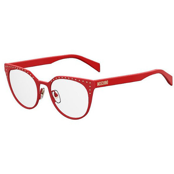 Rame ochelari de vedere dama Moschino MOS512 C9A Rotunde Rosii originale din Metal cu comanda online
