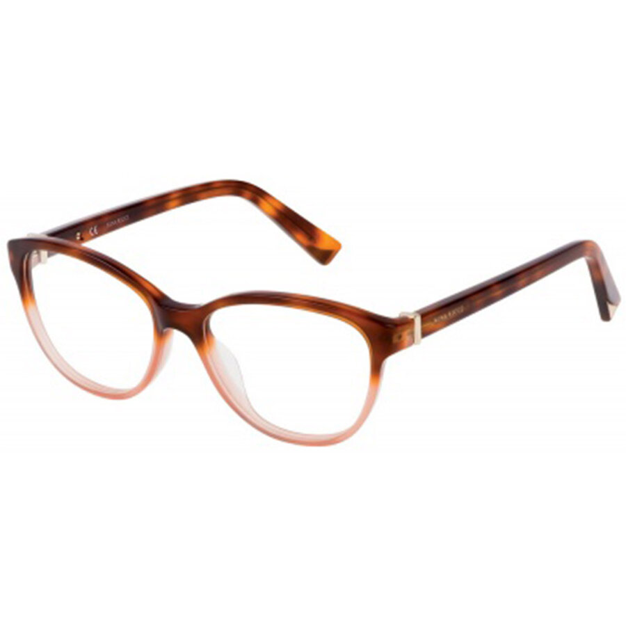 Rame ochelari de vedere dama Nina Ricci VNR023 06YD Ovale Havana originale din Plastic cu comanda online