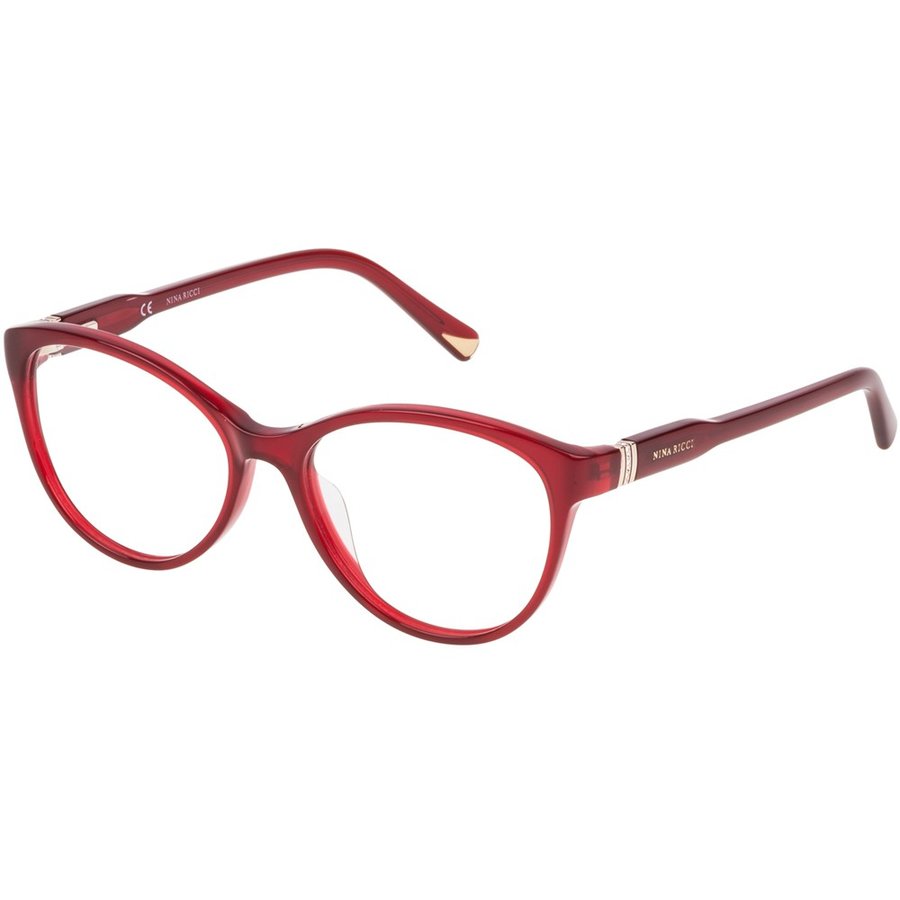 Rame ochelari de vedere dama Nina Ricci VNR042 07FQ Ovale Rosii originale din Plastic cu comanda online