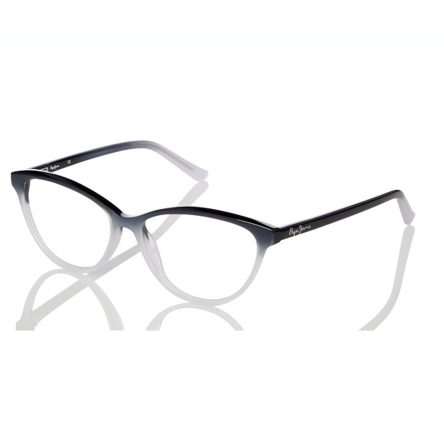 Rame ochelari de vedere dama PEPE JEANS 3224 C1 BLACK WHITE Negre Cat-eye originale din Plastic cu comanda online