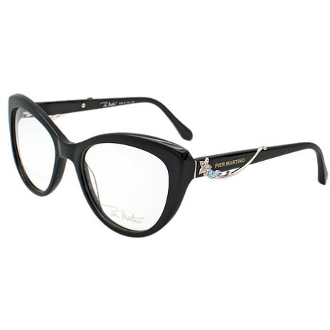 Rame ochelari de vedere dama Pier Martino PM6535-C1 Cat-eye Negre originale din Acetat cu comanda online