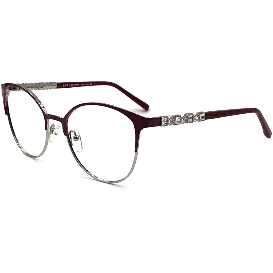 Rame ochelari de vedere dama Pier Martino PM6552-C6 Cat-eye Visinii originale din Metal cu comanda online