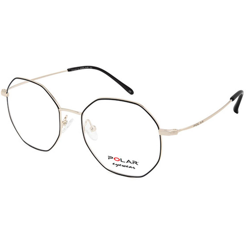 Rame ochelari de vedere dama Polar 882 | 78 Aurii-Negre Rotunde originale din Otel cu comanda online