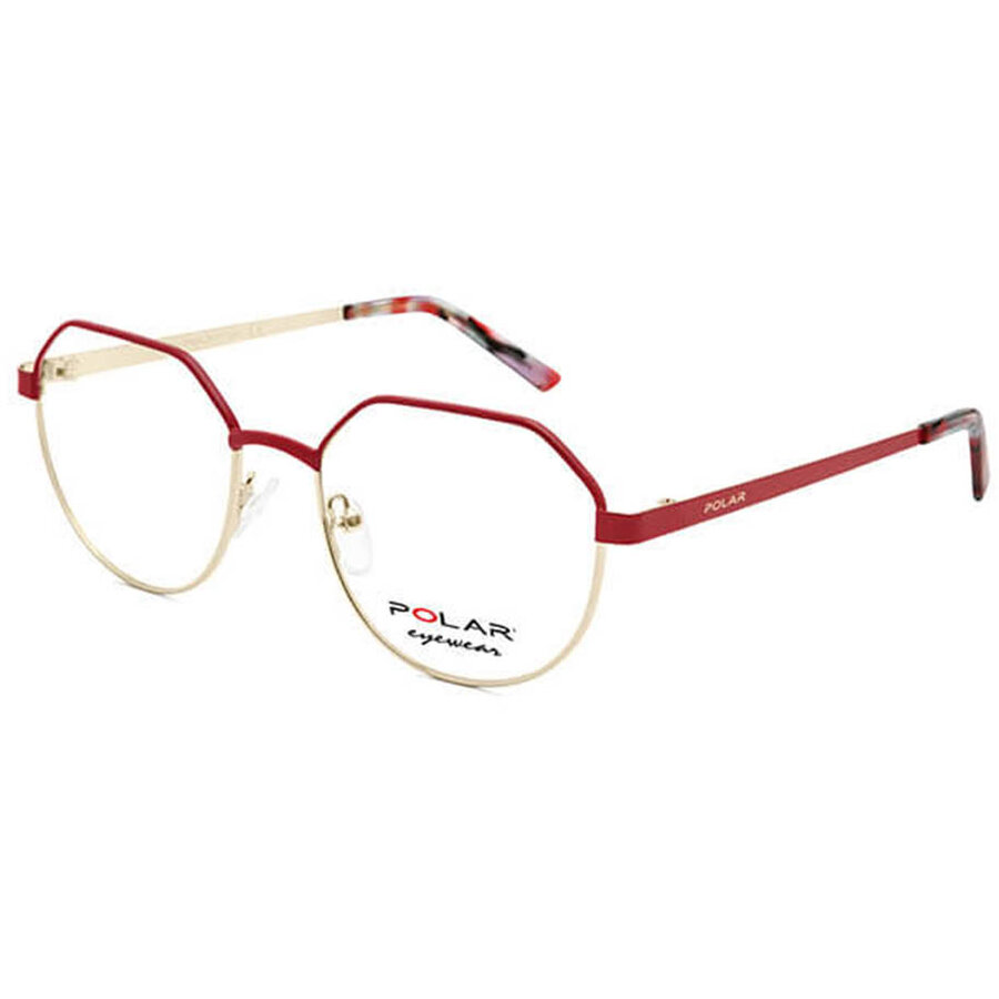 Rame ochelari de vedere dama Polar 884 | 22 Rosii-Aurii Hexagon originale din Metal cu comanda online
