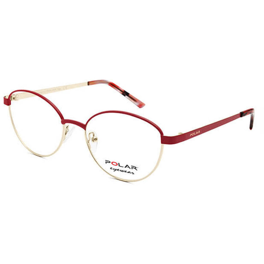 Rame ochelari de vedere dama Polar 885 | 22 Rosii-Aurii Rotunde originale din Metal cu comanda online