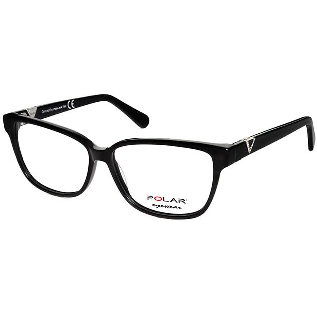 Rame ochelari de vedere dama Polar 905 | 77 Negre Rectangulare originale din Acetat cu comanda online