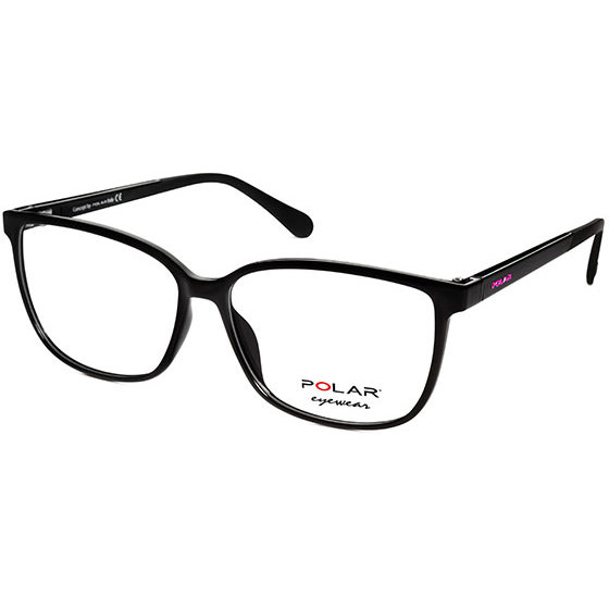 Rame ochelari de vedere dama Polar 934 | 76 Negre Rectangulare originale din Plastic cu comanda online
