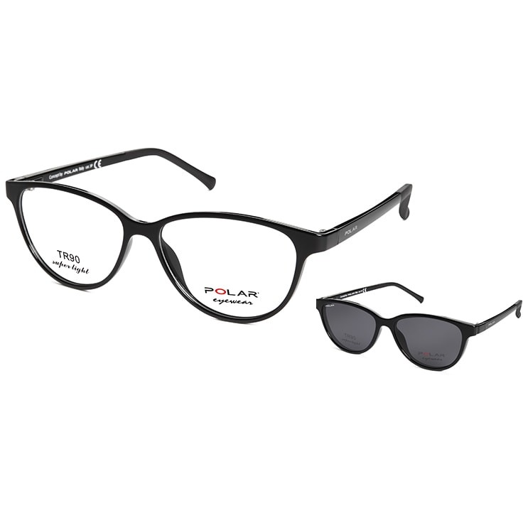 Rame ochelari de vedere dama Polar CLIP-ON 404 | 77 Negre Clip-on originale din Ultem cu comanda online