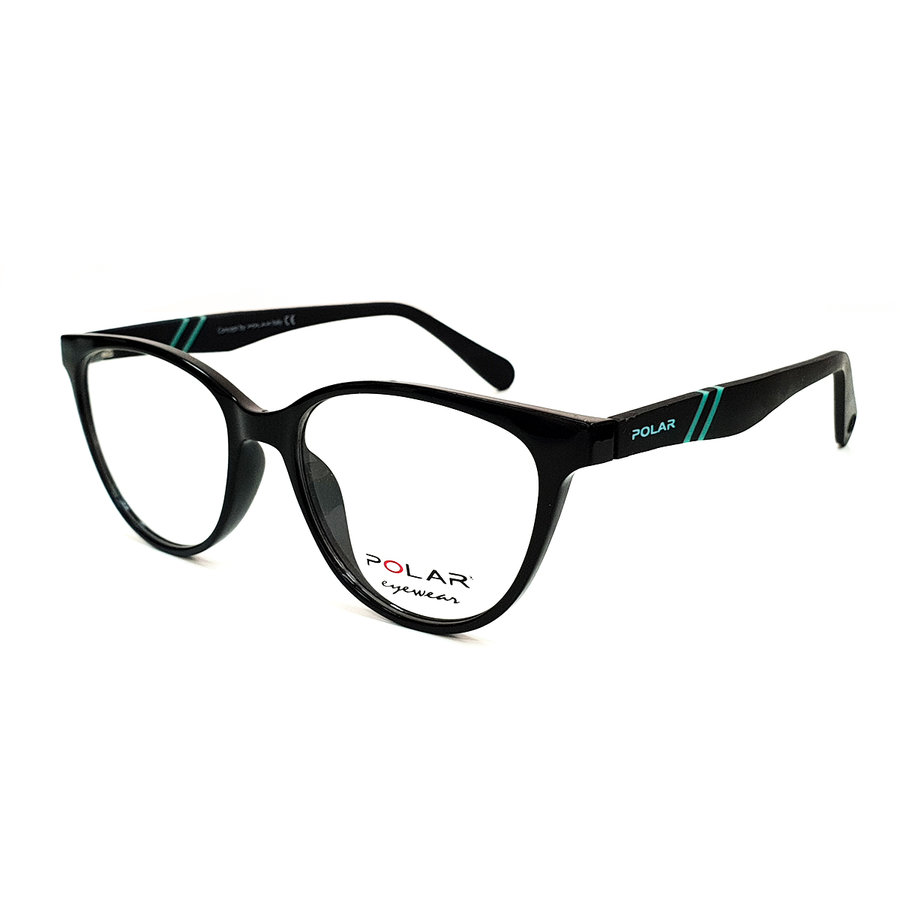 Rame ochelari de vedere dama Polar Teen 22 | 19 Negre Cat-eye originale din Plastic cu comanda online
