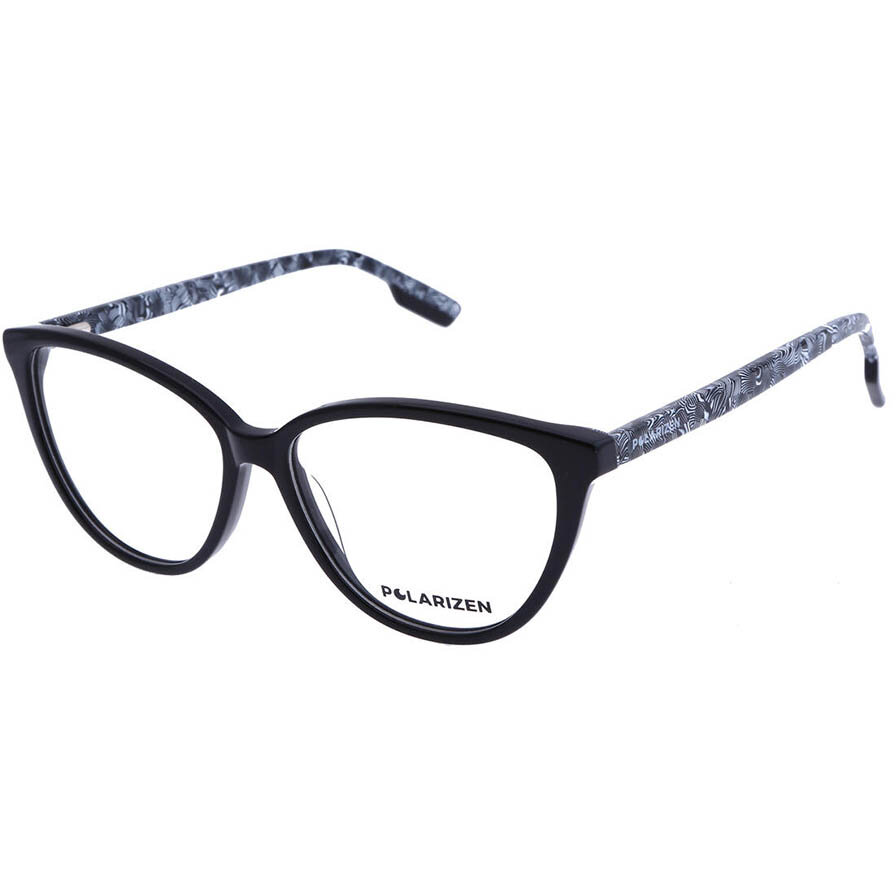 Rame ochelari de vedere dama Polarizen 17324 C1 Negre Cat-eye originale din Plastic cu comanda online