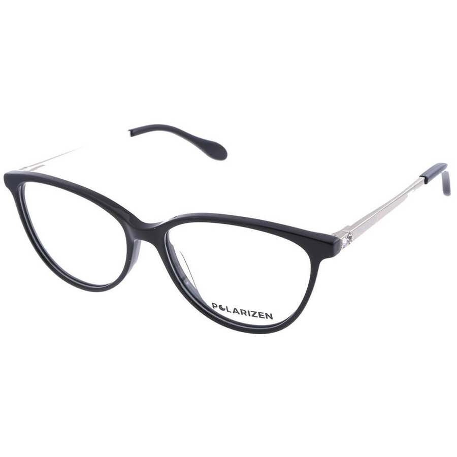 Rame ochelari de vedere dama Polarizen 17344 C1 Negre Ovale originale din Plastic cu comanda online