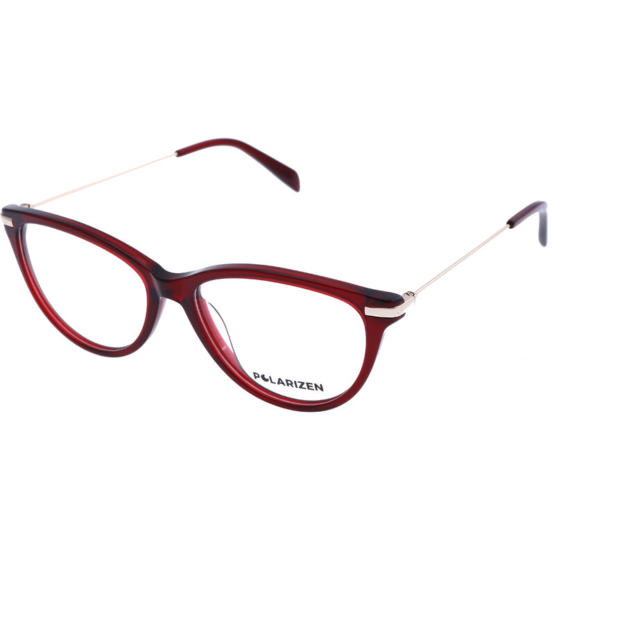 Rame ochelari de vedere dama Polarizen 17437 C3 Visinii Cat-eye originale din Plastic cu comanda online
