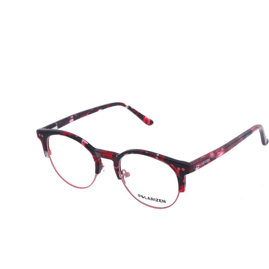 Rame ochelari de vedere dama Polarizen 17459 C4 Rosii-Havana Browline originale din Plastic cu comanda online