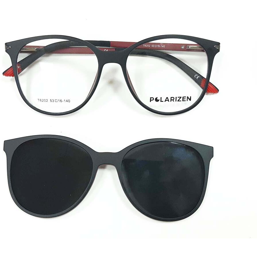 Rame ochelari de vedere dama Polarizen CLIP-ON T6202 C4 Grena Clip-on originale din Plastic cu comanda online