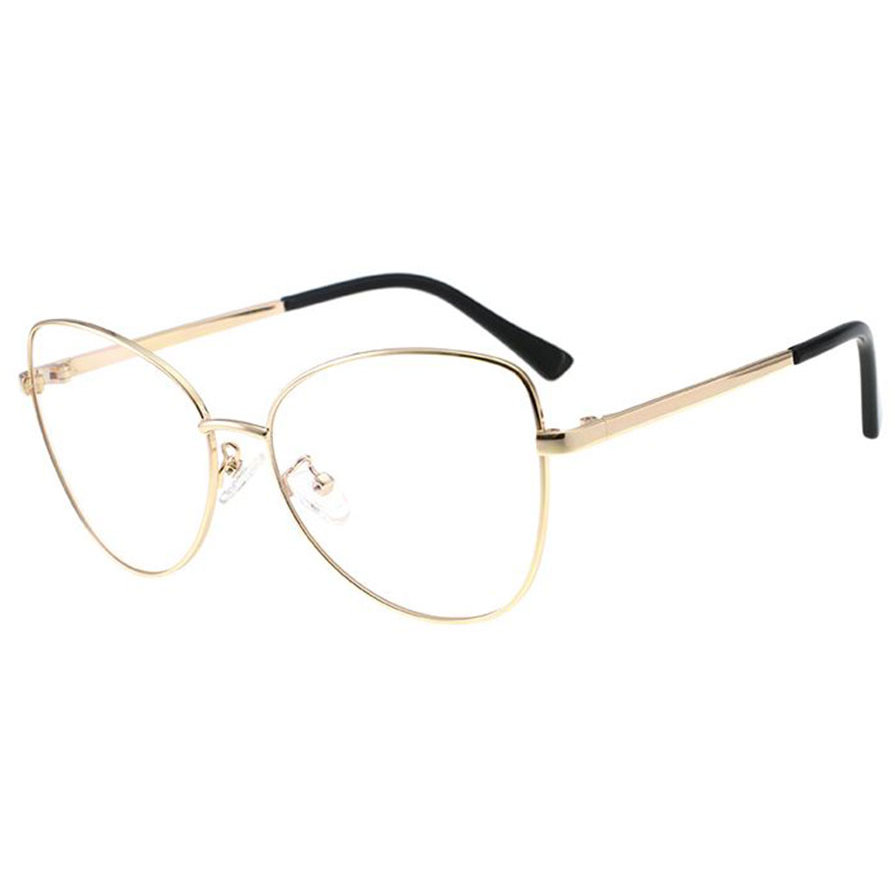 Rame ochelari de vedere dama Polarizen JS1722 C1 Aurii Cat-eye originale din Metal cu comanda online
