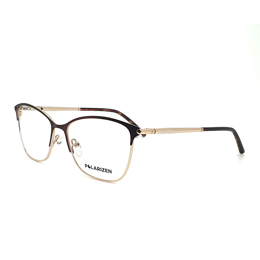 Rame ochelari de vedere dama Polarizen OS1012 C1 Maro/Aurii Butterfly originale din Metal cu comanda online