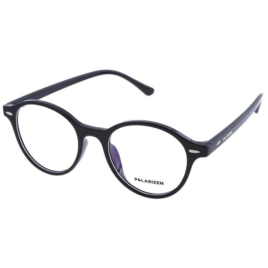 Rame ochelari de vedere dama Polarizen TR1673 C1 Negre Rotunde originale din Plastic cu comanda online