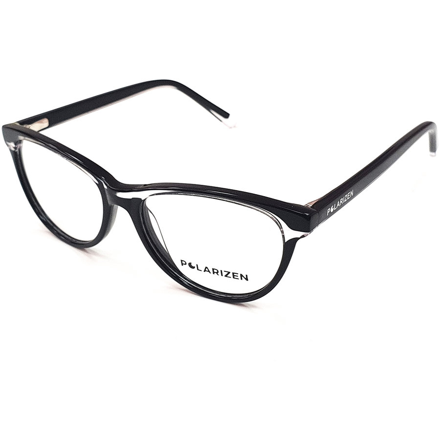 Rame ochelari de vedere dama Polarizen WD4018 C1 Negre Cat-eye originale din Plastic cu comanda online