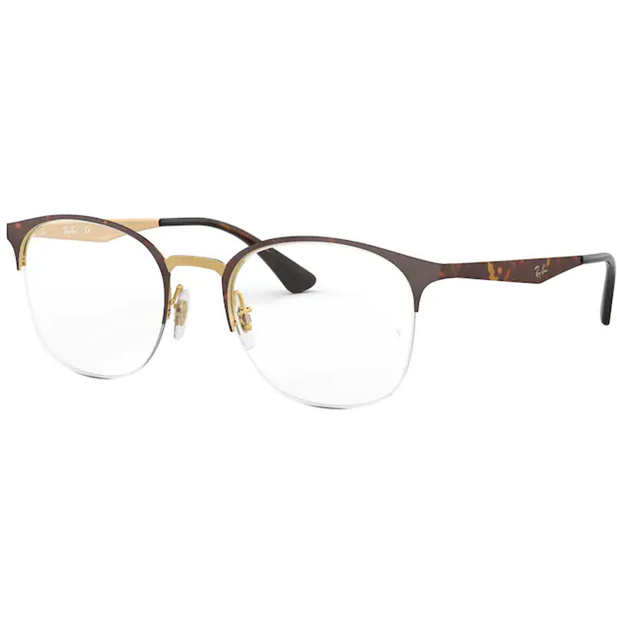 Rame ochelari de vedere dama Ray-Ban RX6422 3001 Rotunde Havana originale din Metal cu comanda online