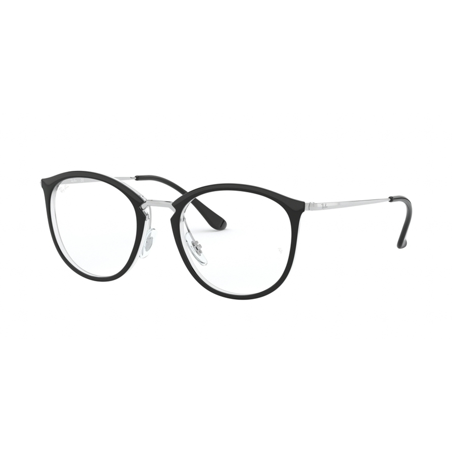 Rame ochelari de vedere dama Ray-Ban RX7140 5852 Rotunde Negre originale din Plastic cu comanda online