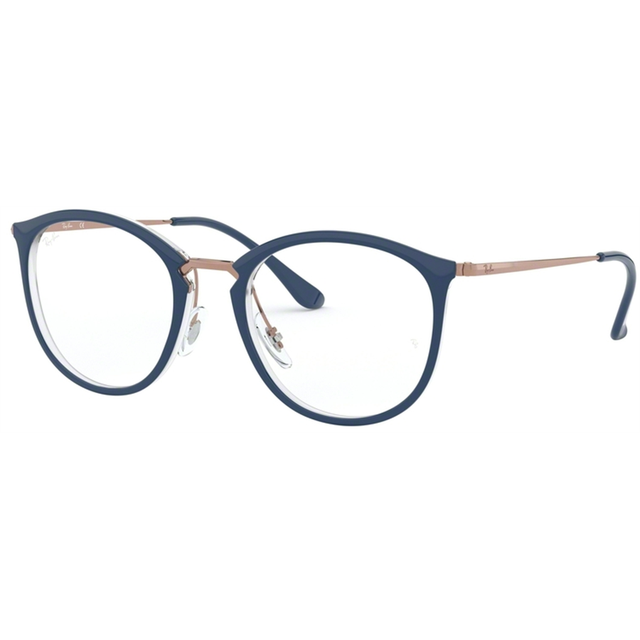 Rame ochelari de vedere dama Ray-Ban RX7140 5853 Rotunde Albastre originale din Plastic cu comanda online