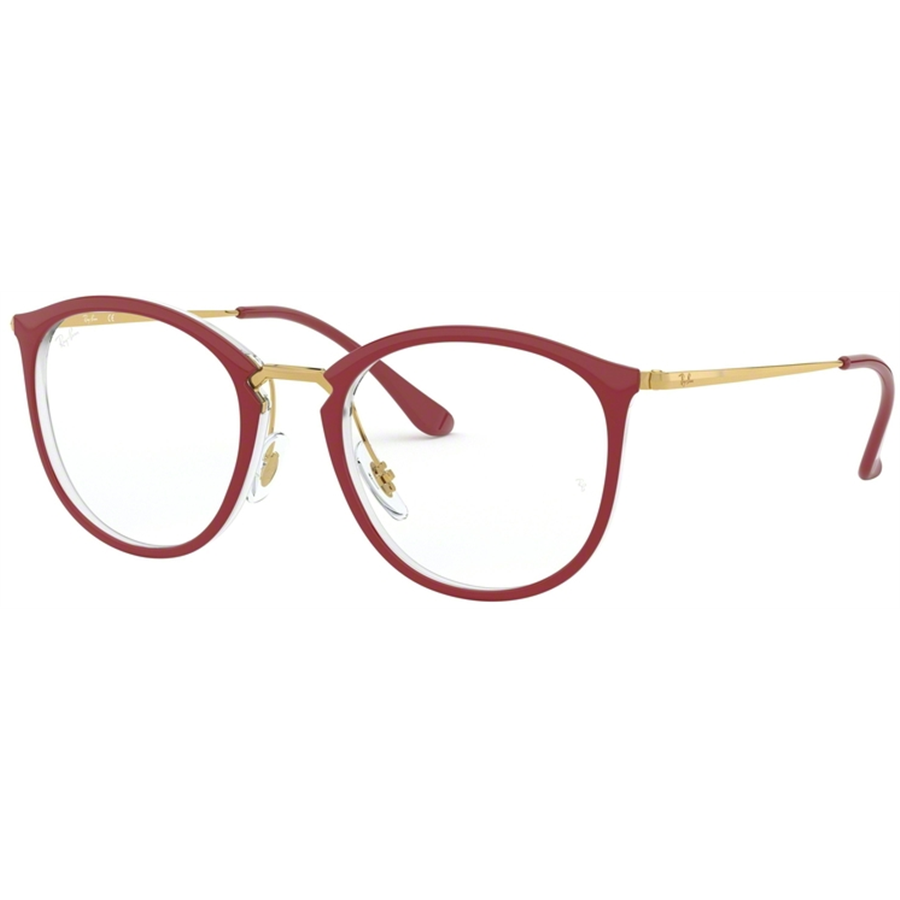 Rame ochelari de vedere dama Ray-Ban RX7140 5854 Rotunde Visinii originale din Plastic cu comanda online