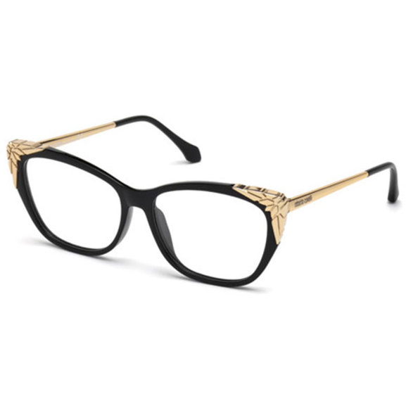 Rame ochelari de vedere dama Roberto Cavalli RC5008 001 Cat-eye Negre originale din Plastic cu comanda online