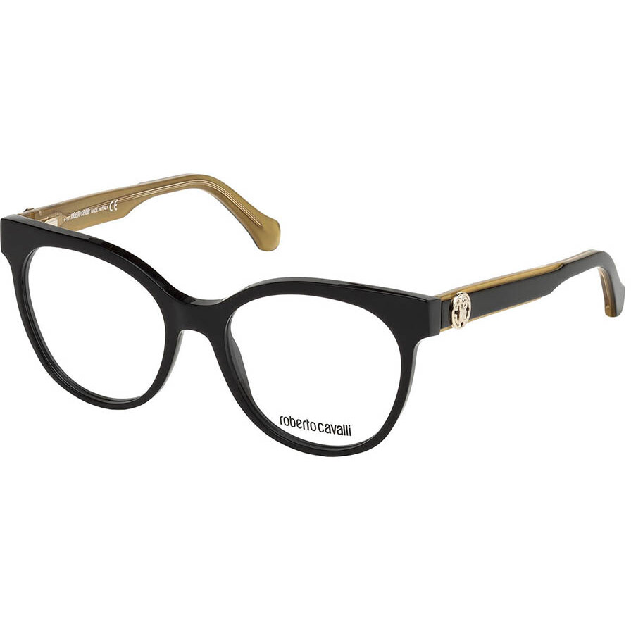 Rame ochelari de vedere dama Roberto Cavalli RC5049 005 Cat-eye Negre originale din Plastic cu comanda online