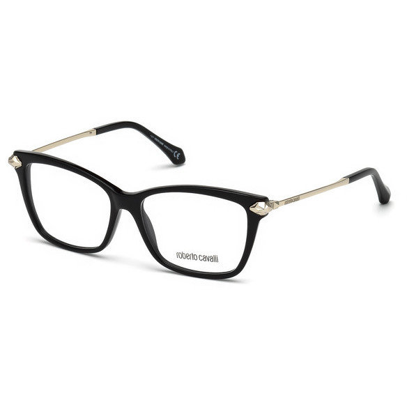 Rame ochelari de vedere dama Roberto Cavalli RC5066 001 Rectangulare Negre originale din Plastic cu comanda online