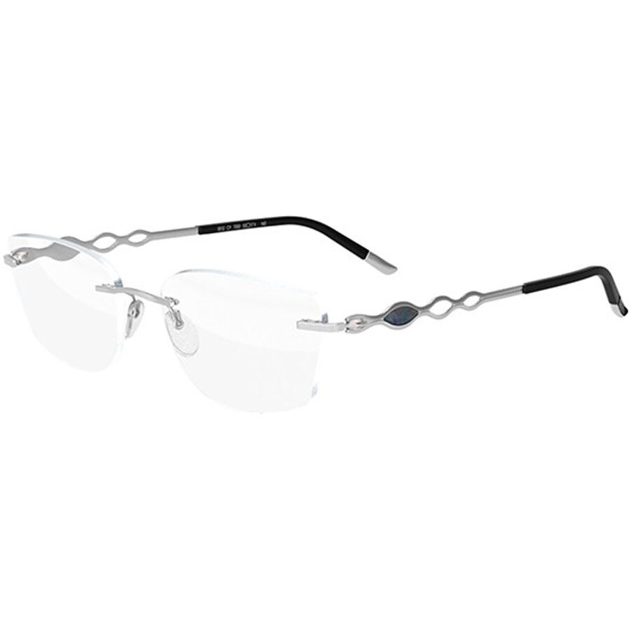 Rame ochelari de vedere dama Silhouette 5512/CY 7000 Rectangulare Argintii originale din Titan cu comanda online