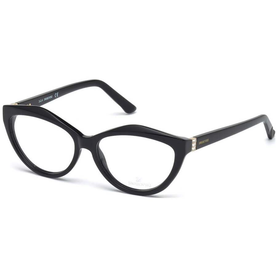 Rame ochelari de vedere dama Swarovski SK5142 001 Negre Cat-eye originale din Plastic cu comanda online