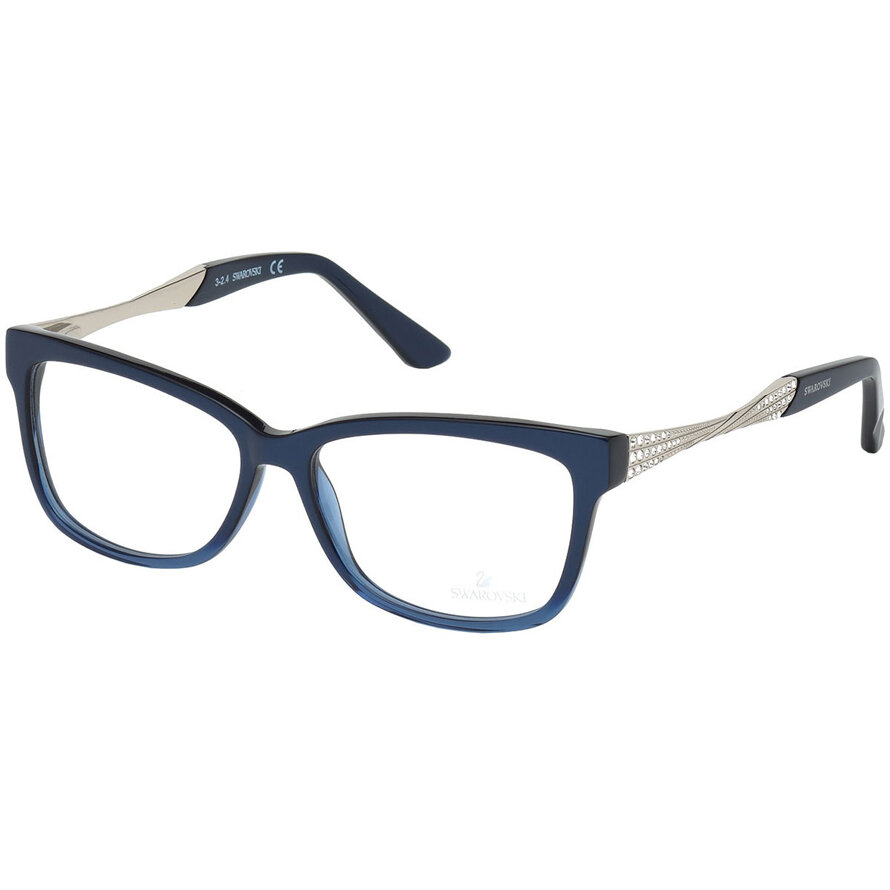 Rame ochelari de vedere dama Swarovski SK5145 092 Cat-eye Albastre originale din Plastic cu comanda online