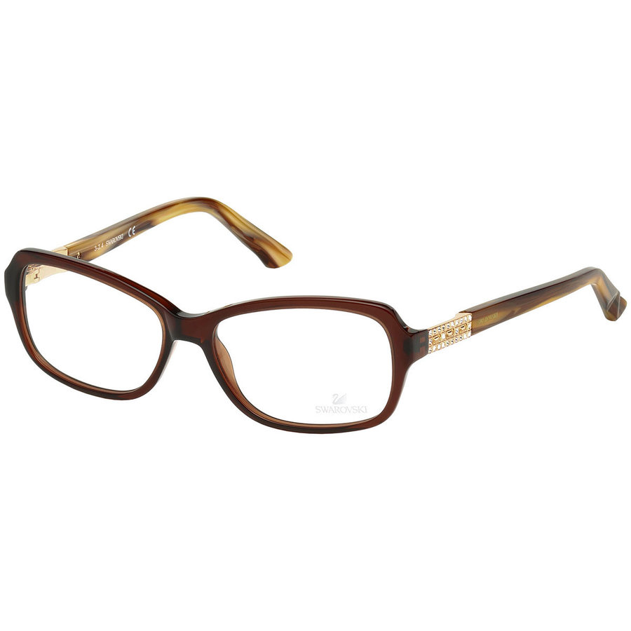 Rame ochelari de vedere dama Swarovski SK5154 045 Rectangulare Maro originale din Plastic cu comanda online
