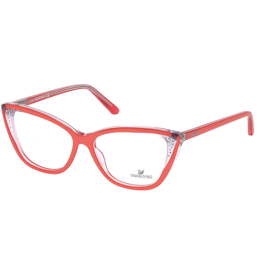 Rame ochelari de vedere dama Swarovski SK5183F 068 Cat-eye Rosii originale din Plastic cu comanda online